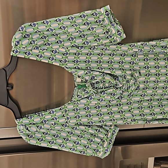 💕FAVORITE DAUGHTER💕 Vineyard Maxi Dress ~ Retro Mosaic Green Print 2 NWT - Picture 11 of 16